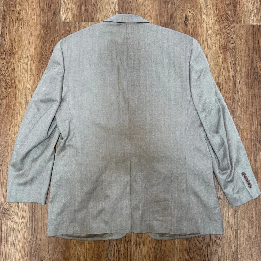 Ralph‎ Lauren 100% Silk Blazer Men's 46R Brown Tan Luxury Sport Coat Career